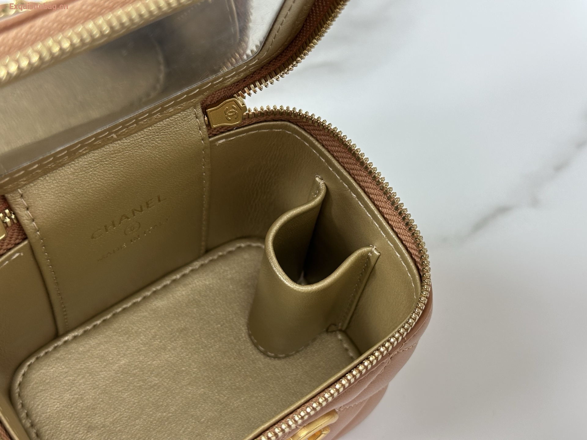 Chanel Trendy CC Vanity leather handbag Brown, Leather