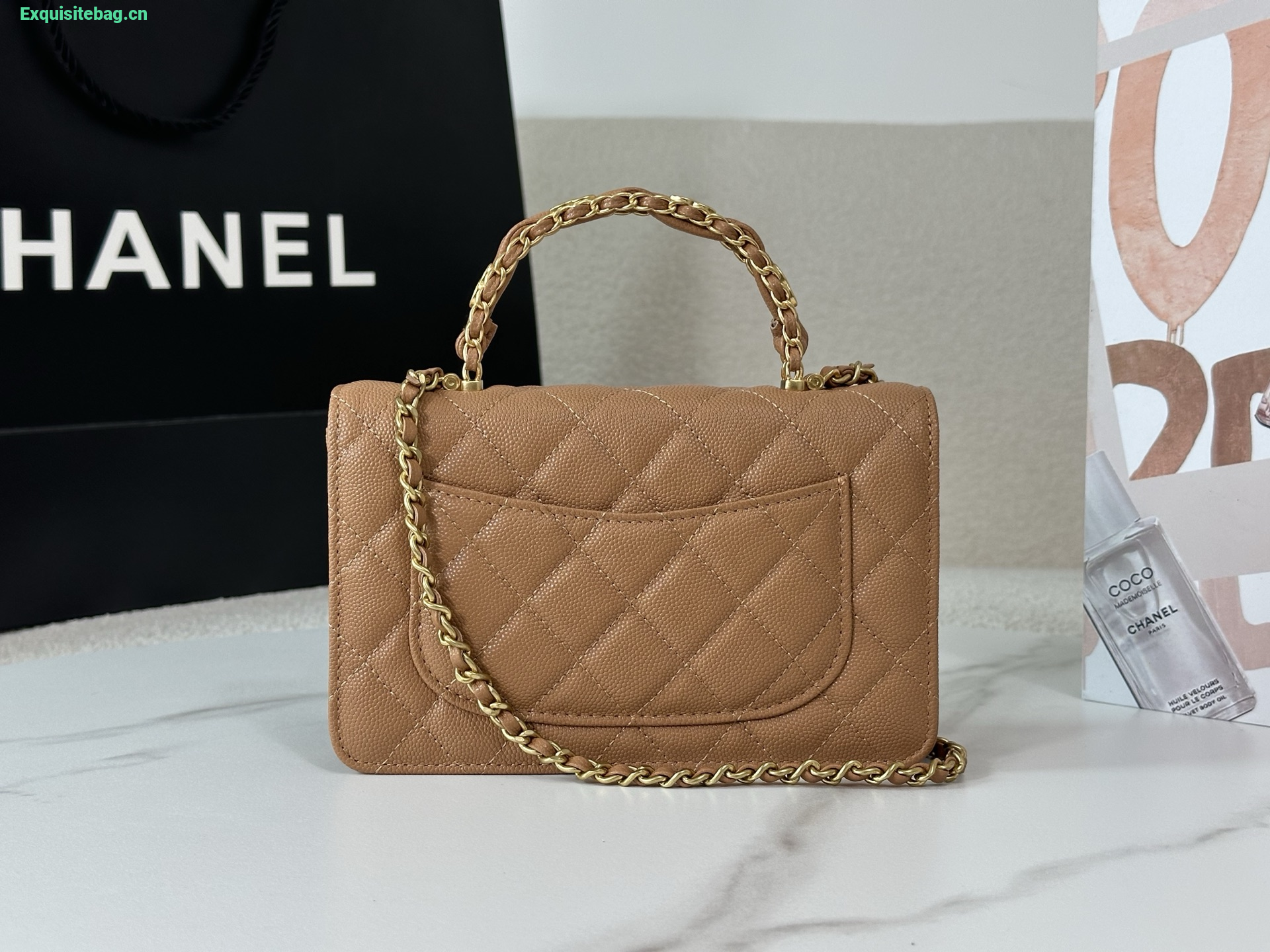 Chanel Caviar Quilted Wallet On Chain WOC Beige