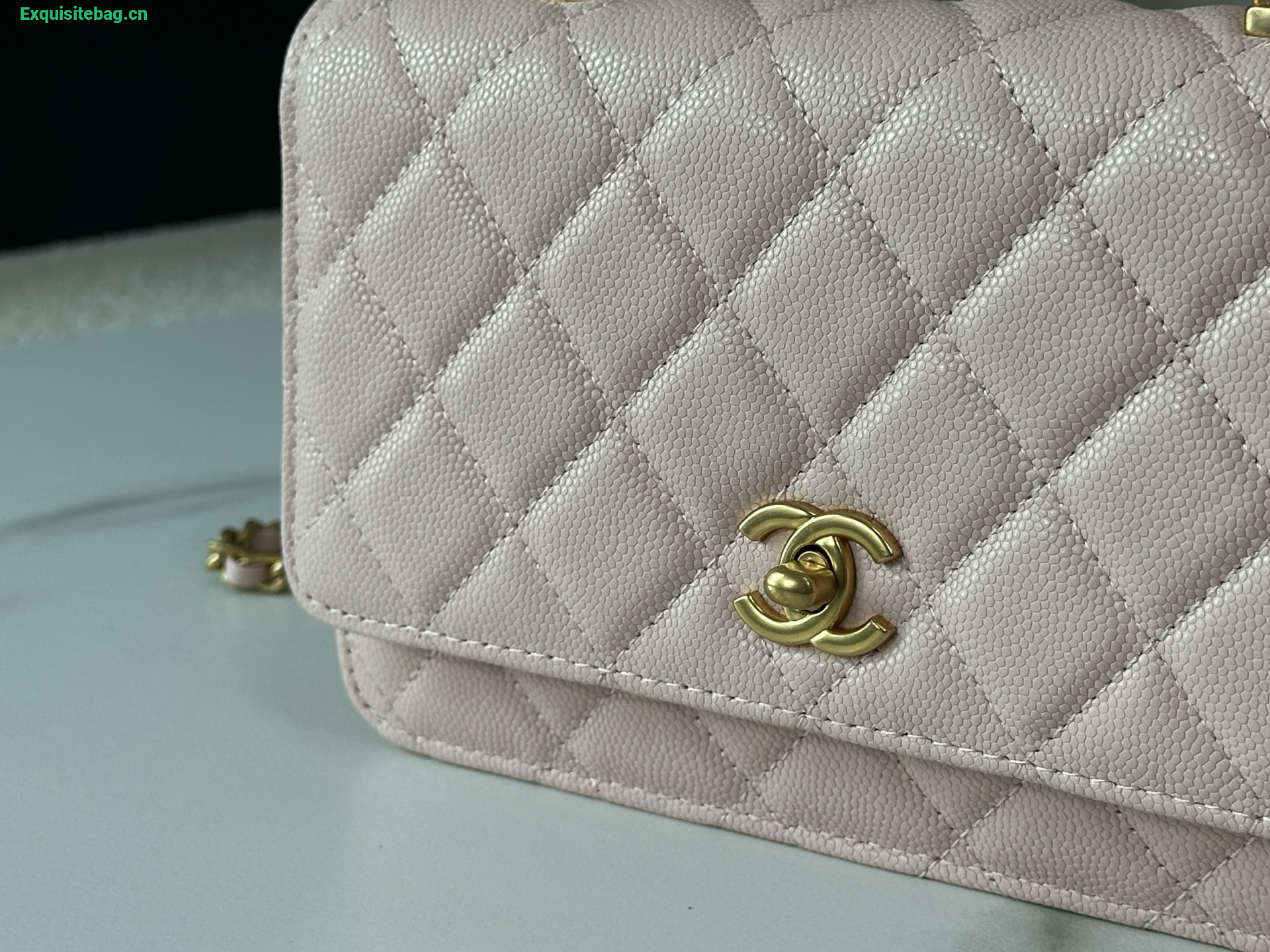 Chanel Caviar Quilted Wallet On Chain WOC Pink