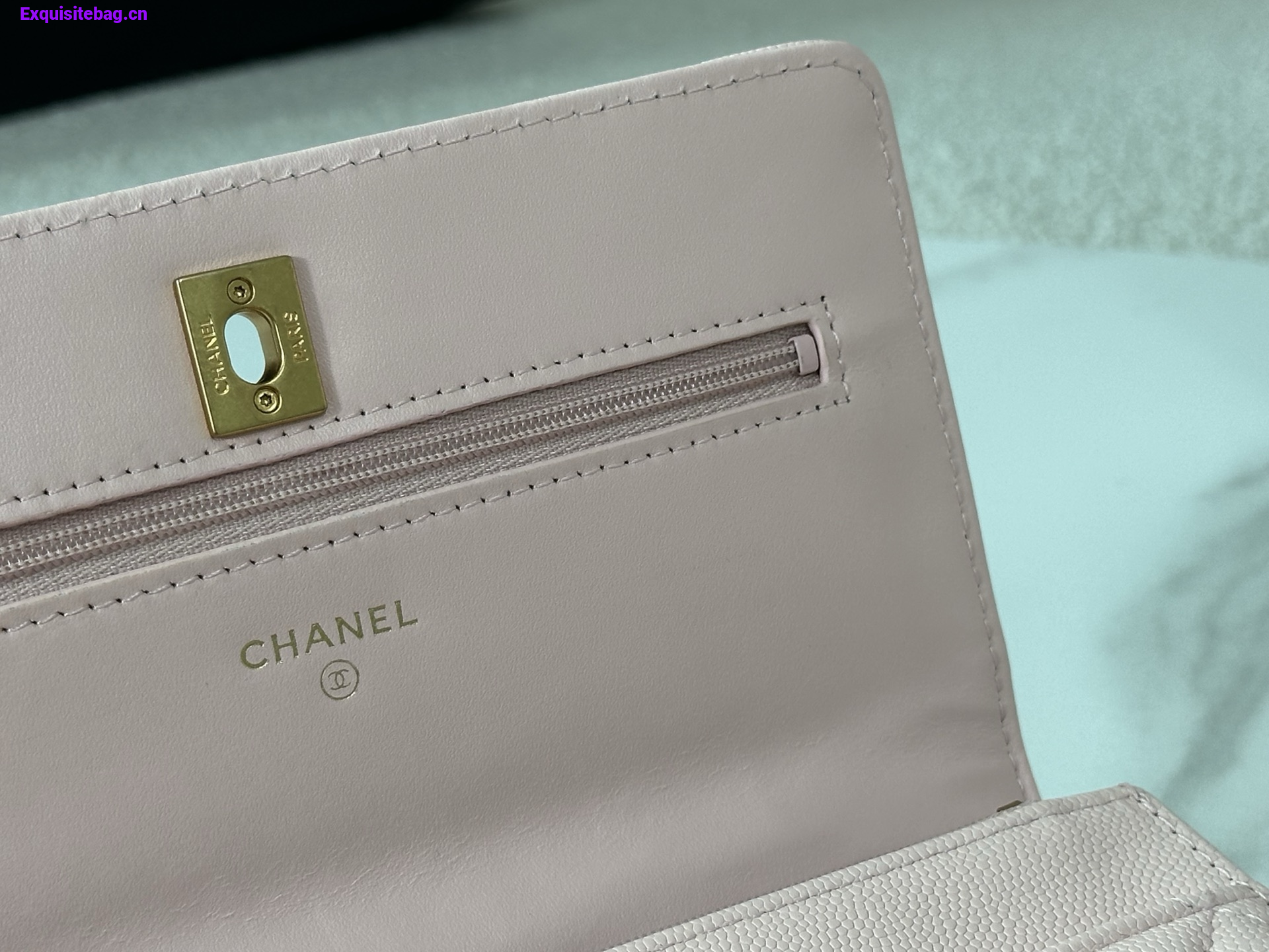 Chanel Caviar Quilted Wallet On Chain WOC Pink