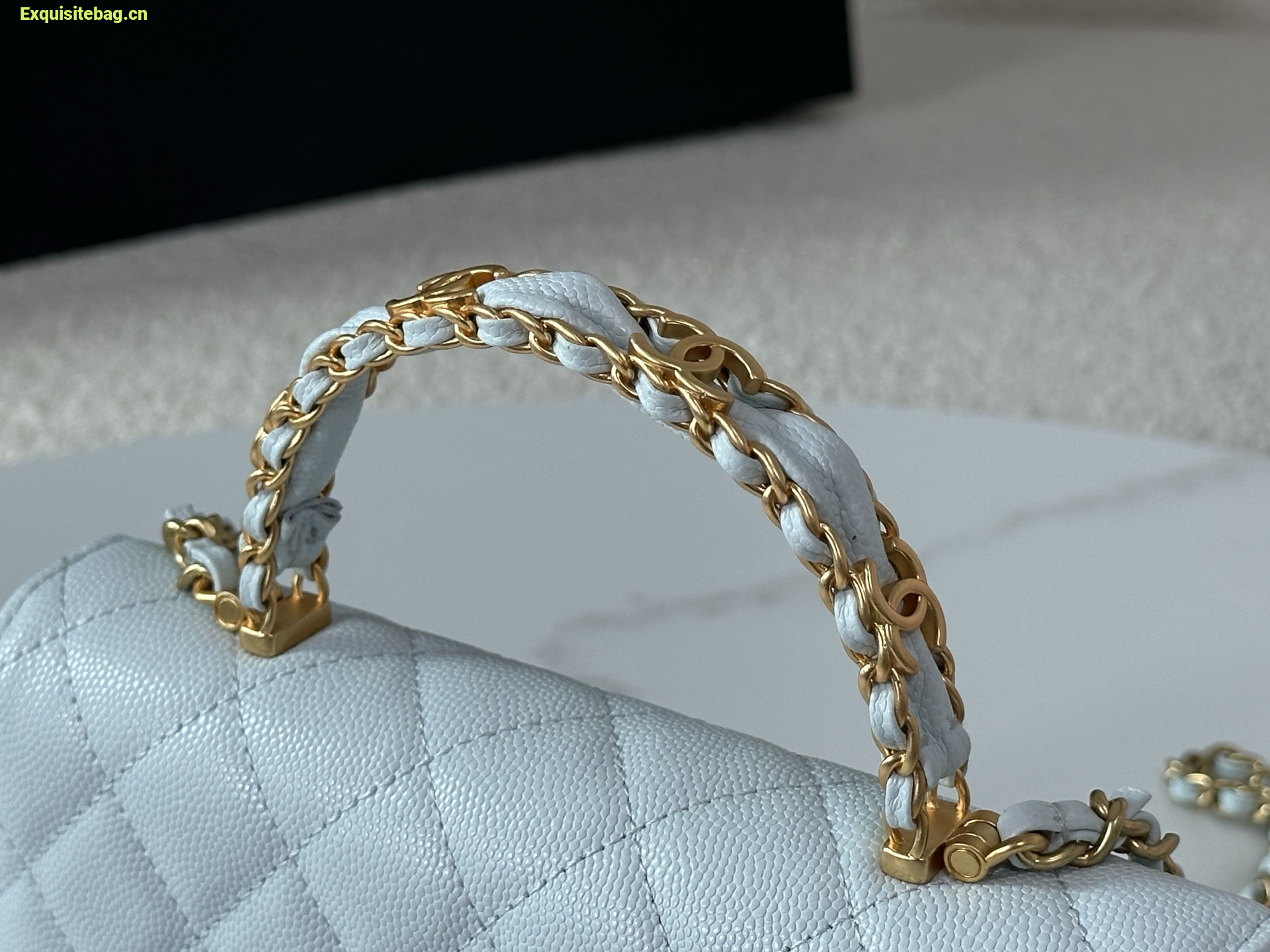 Chanel Caviar Quilted Wallet On Chain WOC White