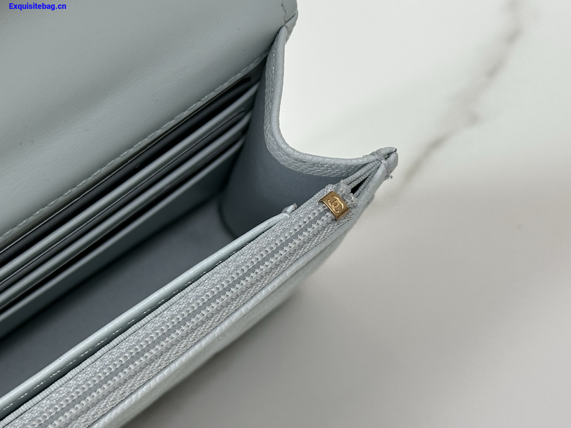 Chanel Caviar Quilted Wallet On Chain WOC White