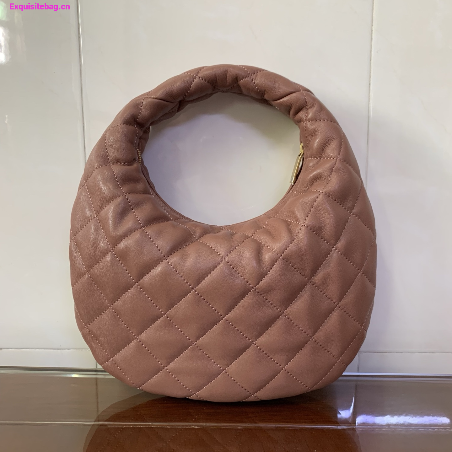 Saint Laurent Le 5 A 7 Small Embossed Suede Hobo Bag