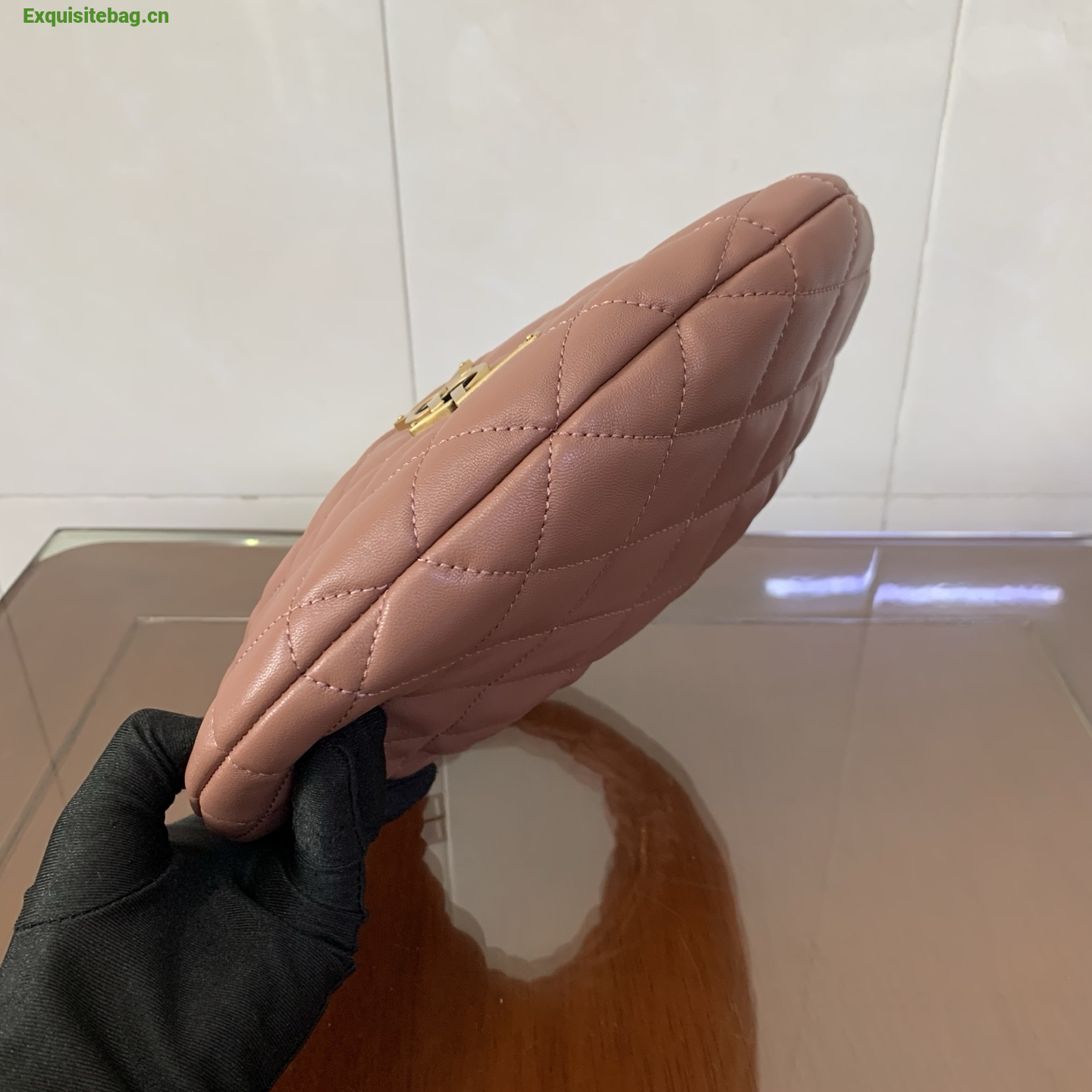 Saint Laurent Le 5 A 7 Small Embossed Suede Hobo Bag