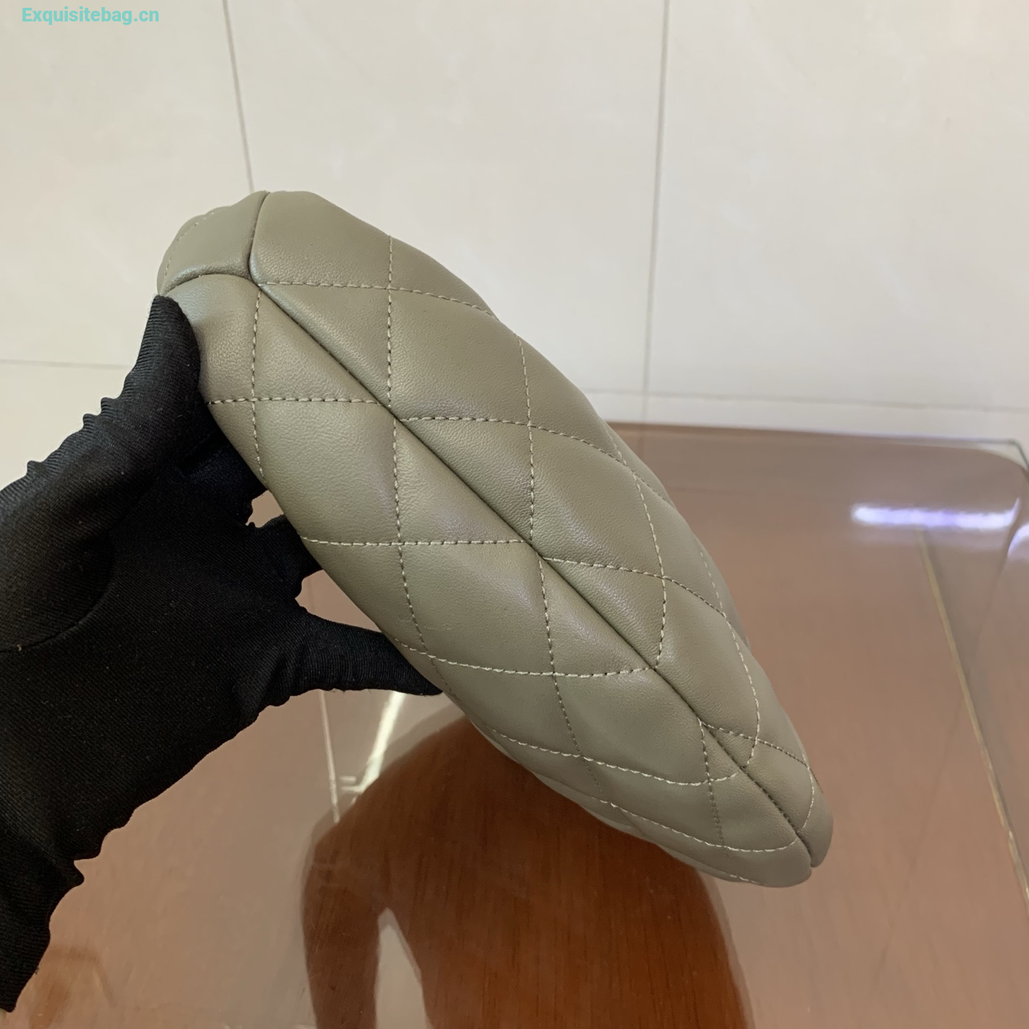 Saint Laurent Le 5 A 7 Small Embossed Suede Hobo Bag