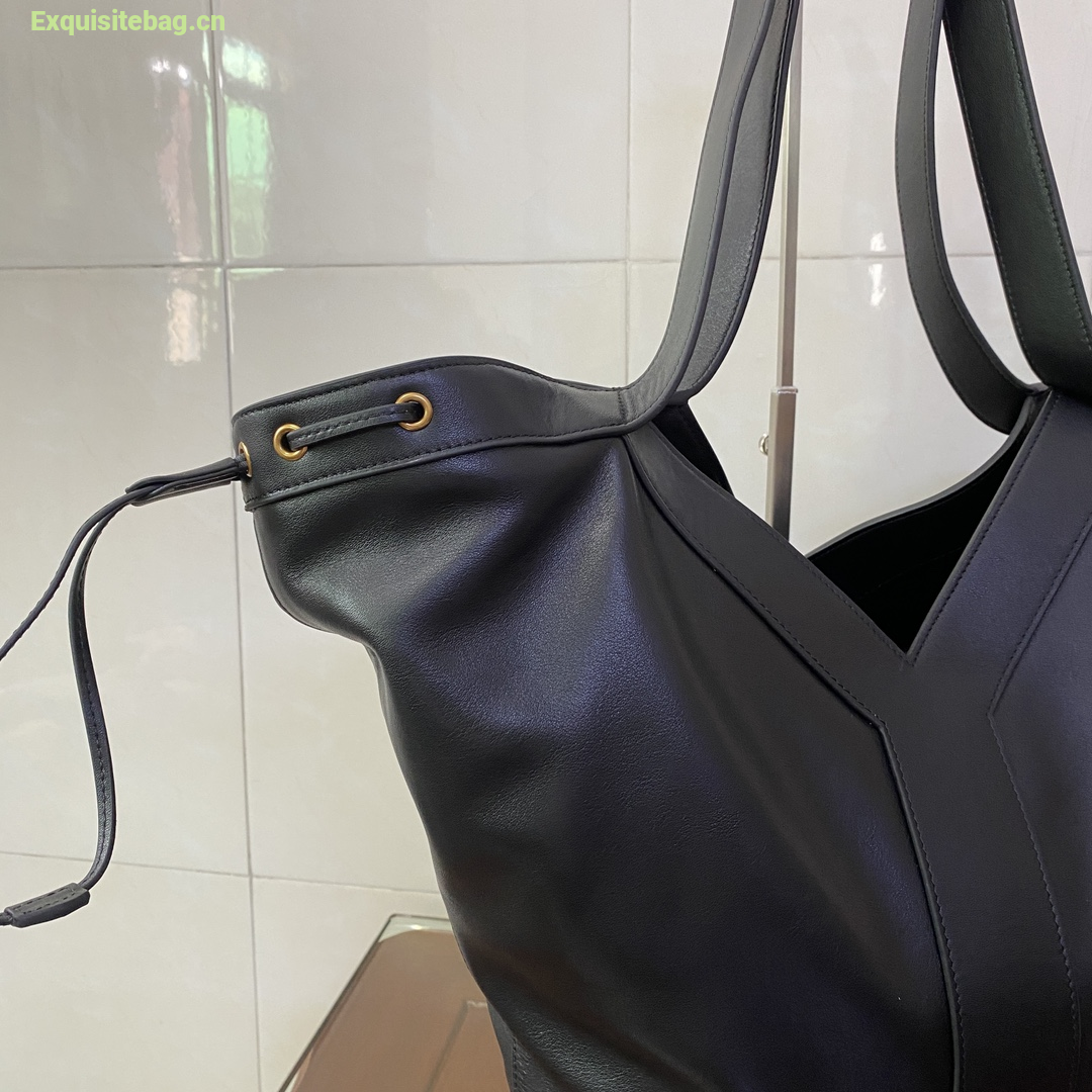 Saint Laurent Black Leather Y Tote Bag