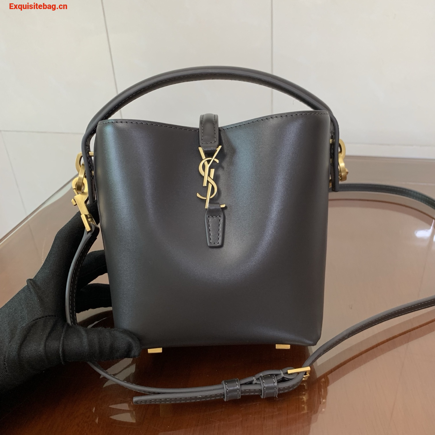 Saint Laurent LE 37 Mini Bucket Bag Black