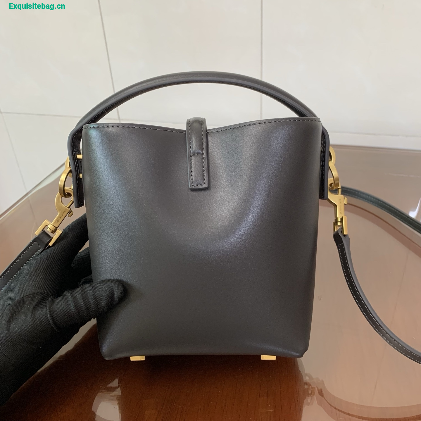 Saint Laurent LE 37 Mini Bucket Bag Black