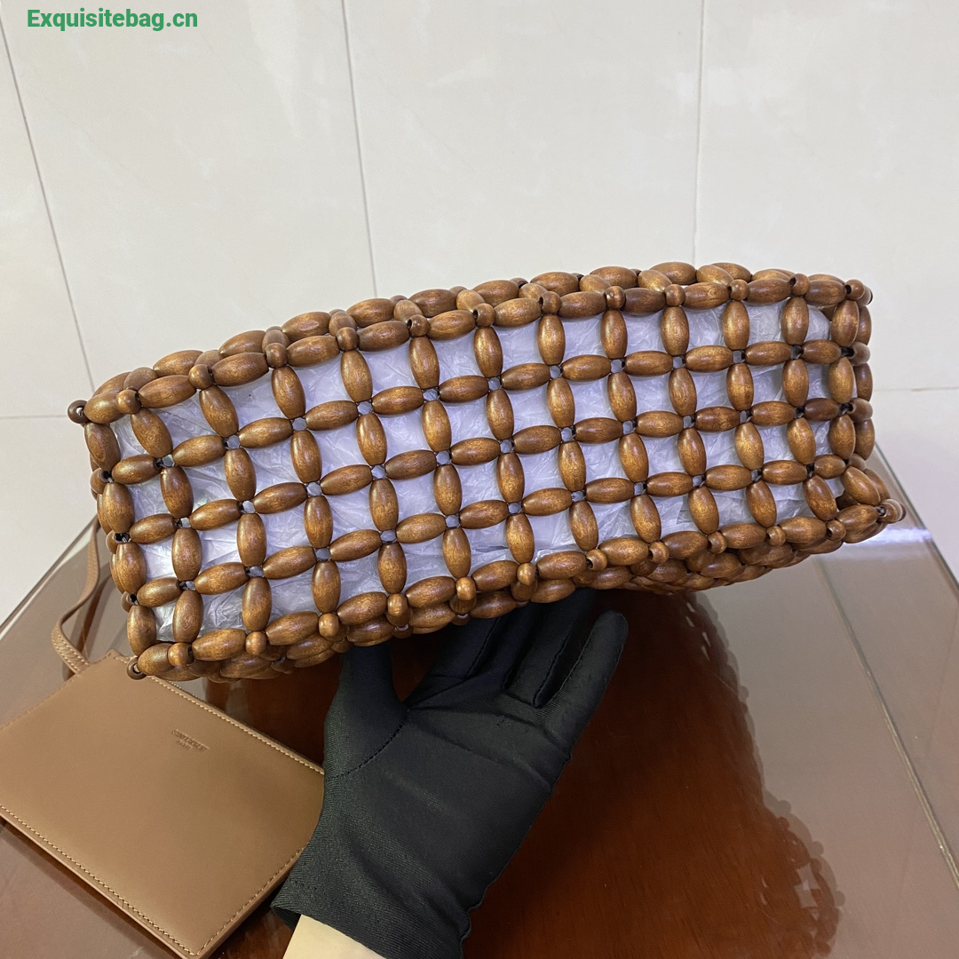 Saint Laurent LE 5 7 large in wood beads