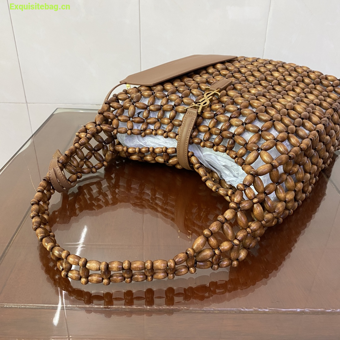 Saint Laurent LE 5 7 large in wood beads