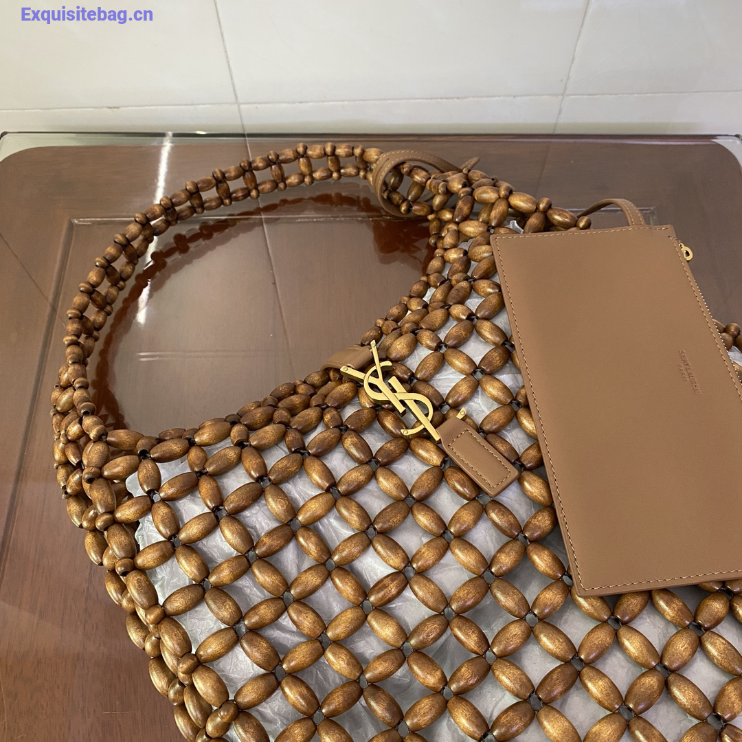 Saint Laurent LE 5 7 large in wood beads