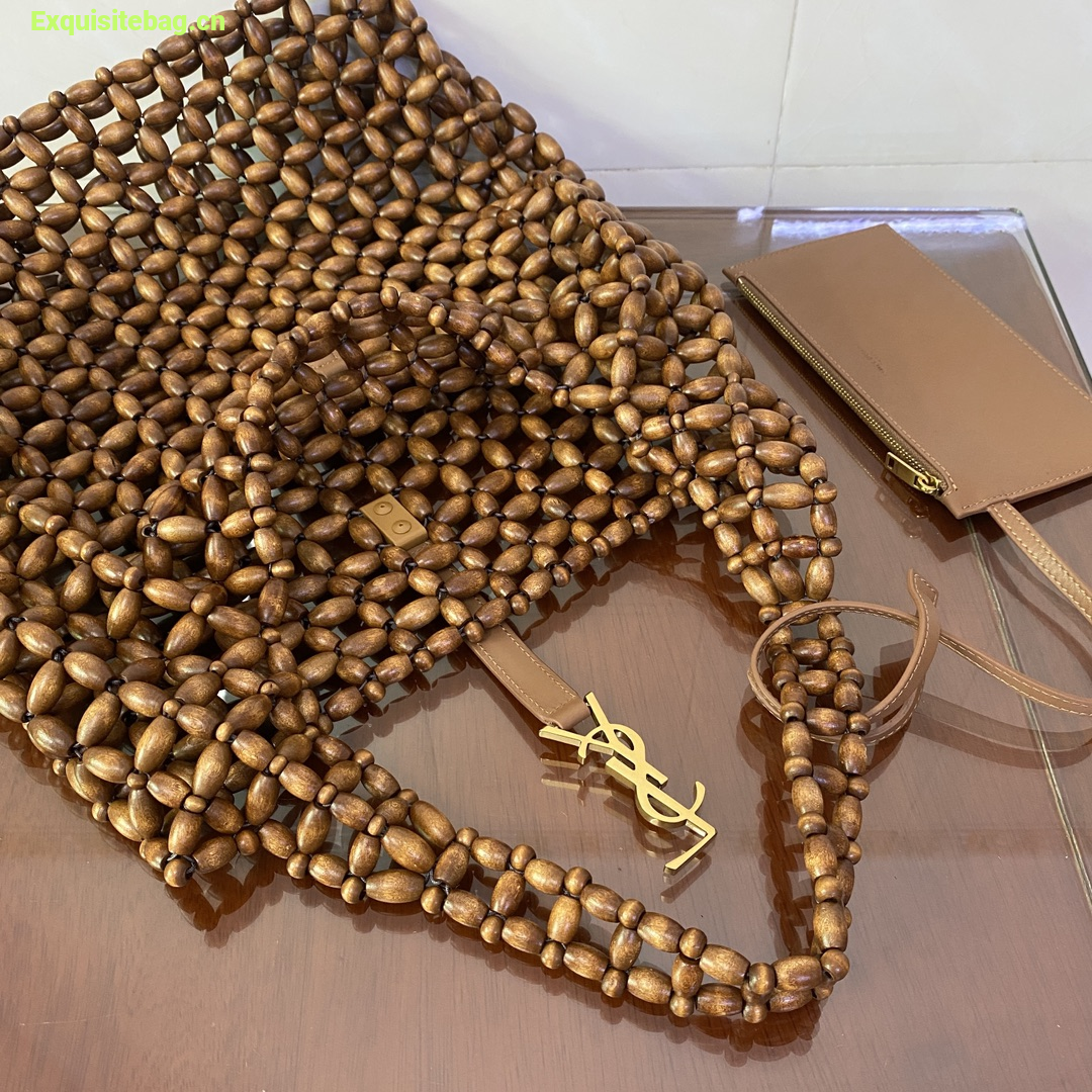 Saint Laurent LE 5 7 large in wood beads