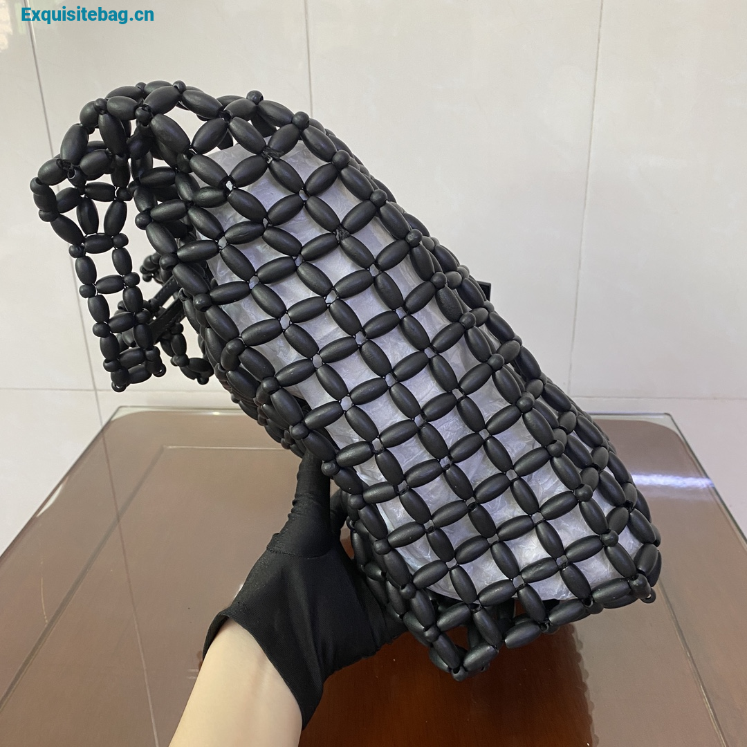 Saint Laurent LE 5 7 large in wood beads Black