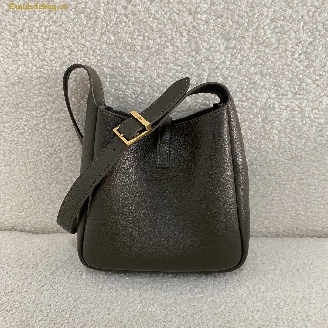 Saint Laurent Le 5 7 Supple Baby Shoulder Bag in Grained Leather