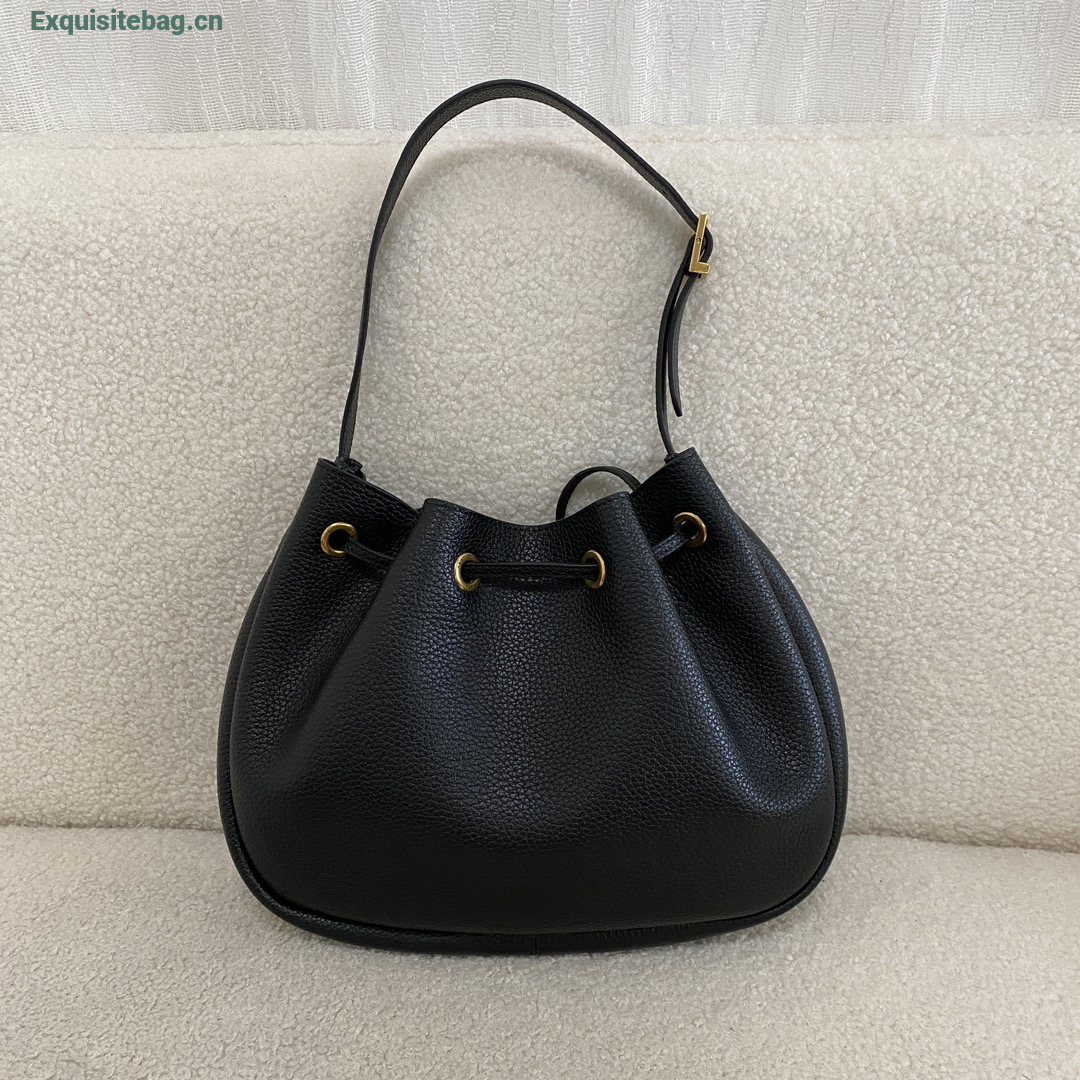 Saint Laurent Paris VII Small Hobo Bag Black