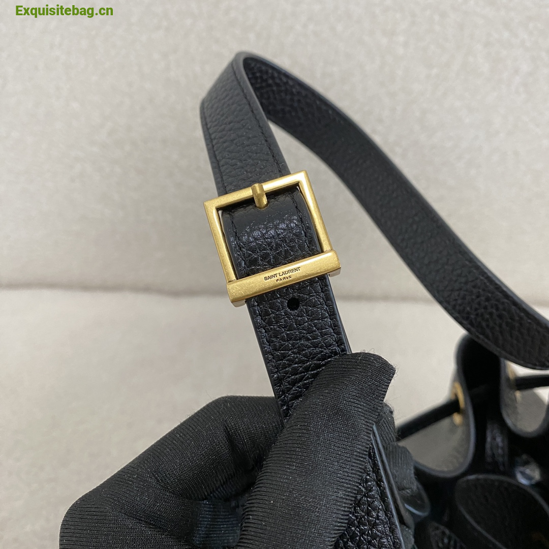 Saint Laurent Paris VII Small Hobo Bag Black