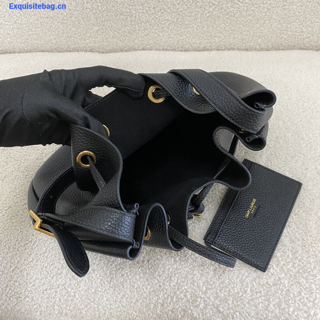 Saint Laurent Paris VII Small Hobo Bag Black