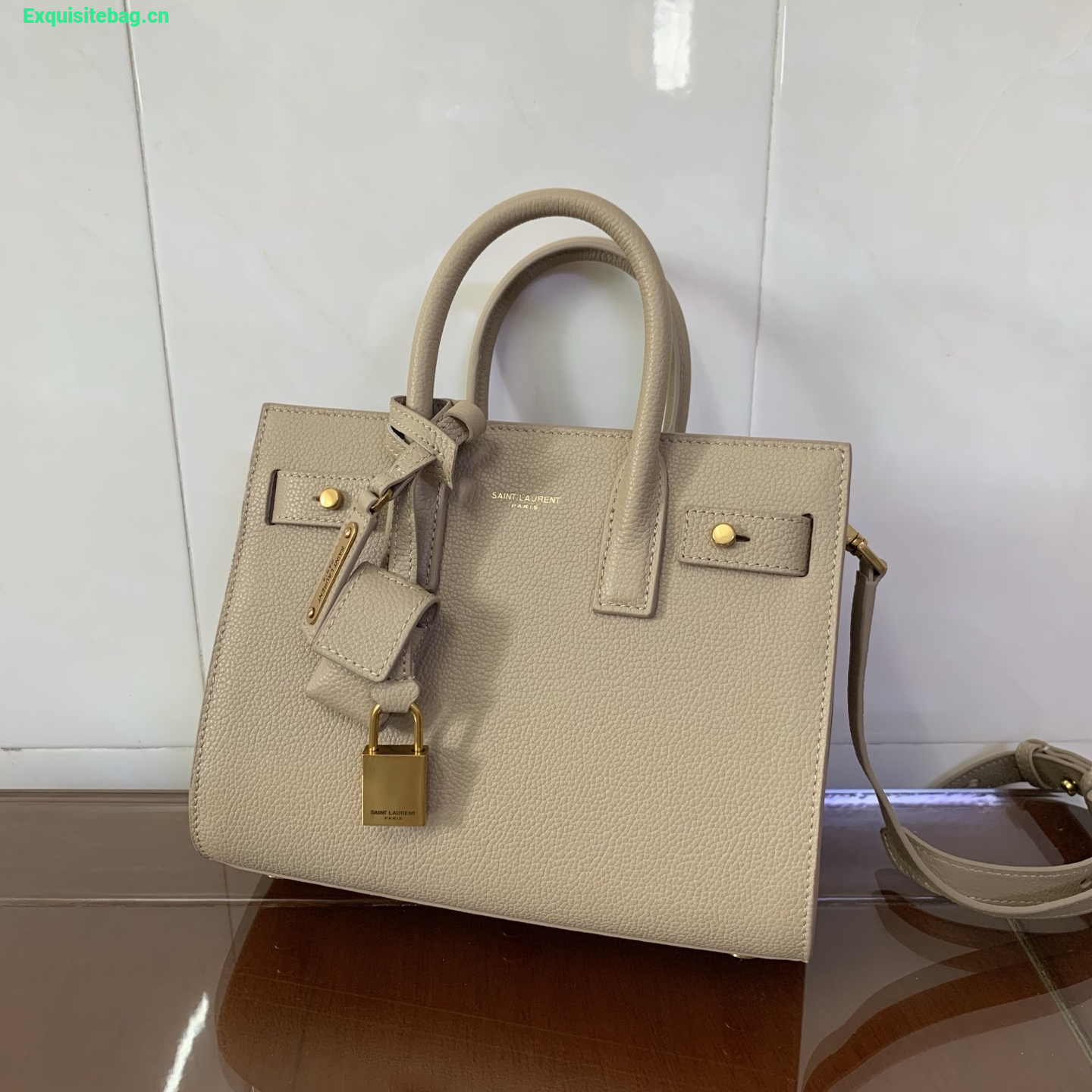 Saint Laurent Sac De Jour Tote Bag Beige