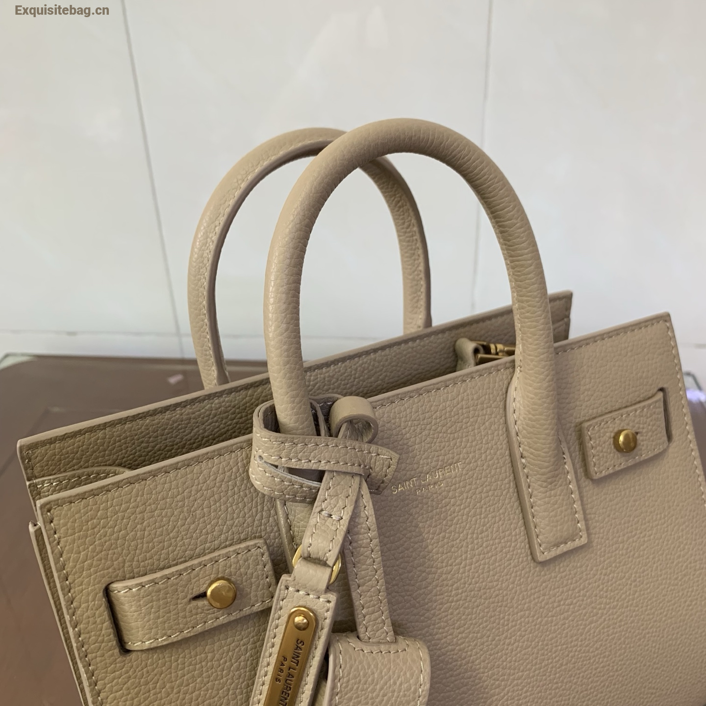 Saint Laurent Sac De Jour Tote Bag Beige