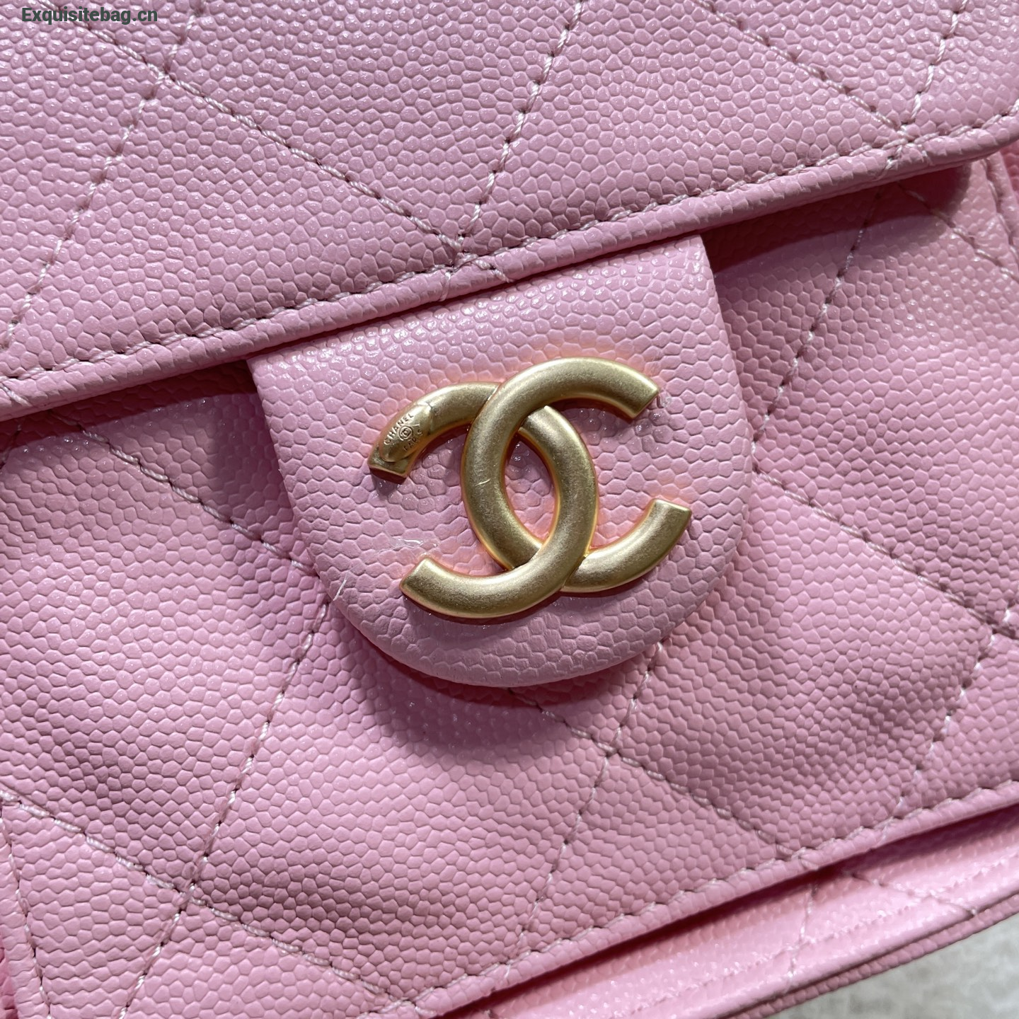 Chanel 25 pink diamond patterned drawstring handbag