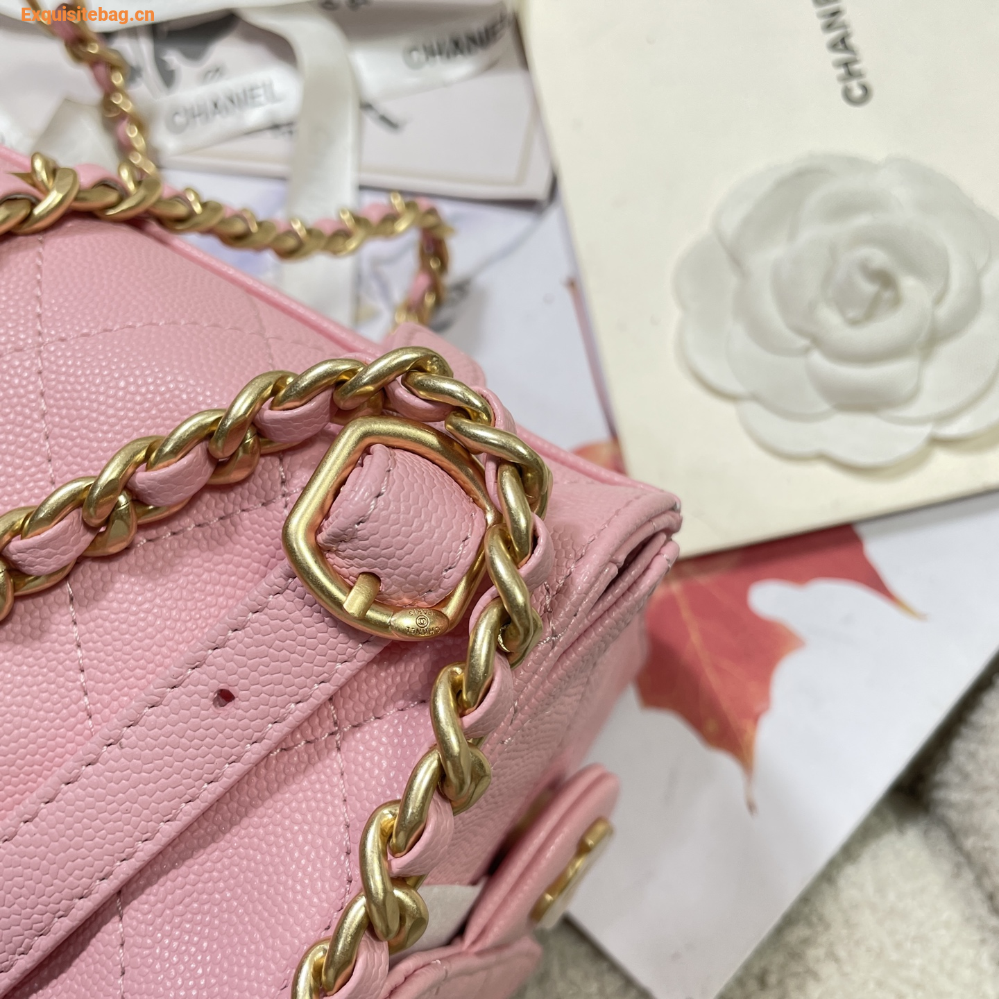 Chanel 25 pink diamond patterned drawstring handbag