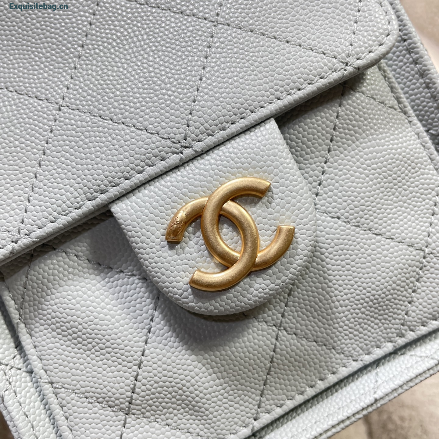 Chanel 25 Green diamond patterned drawstring handbag