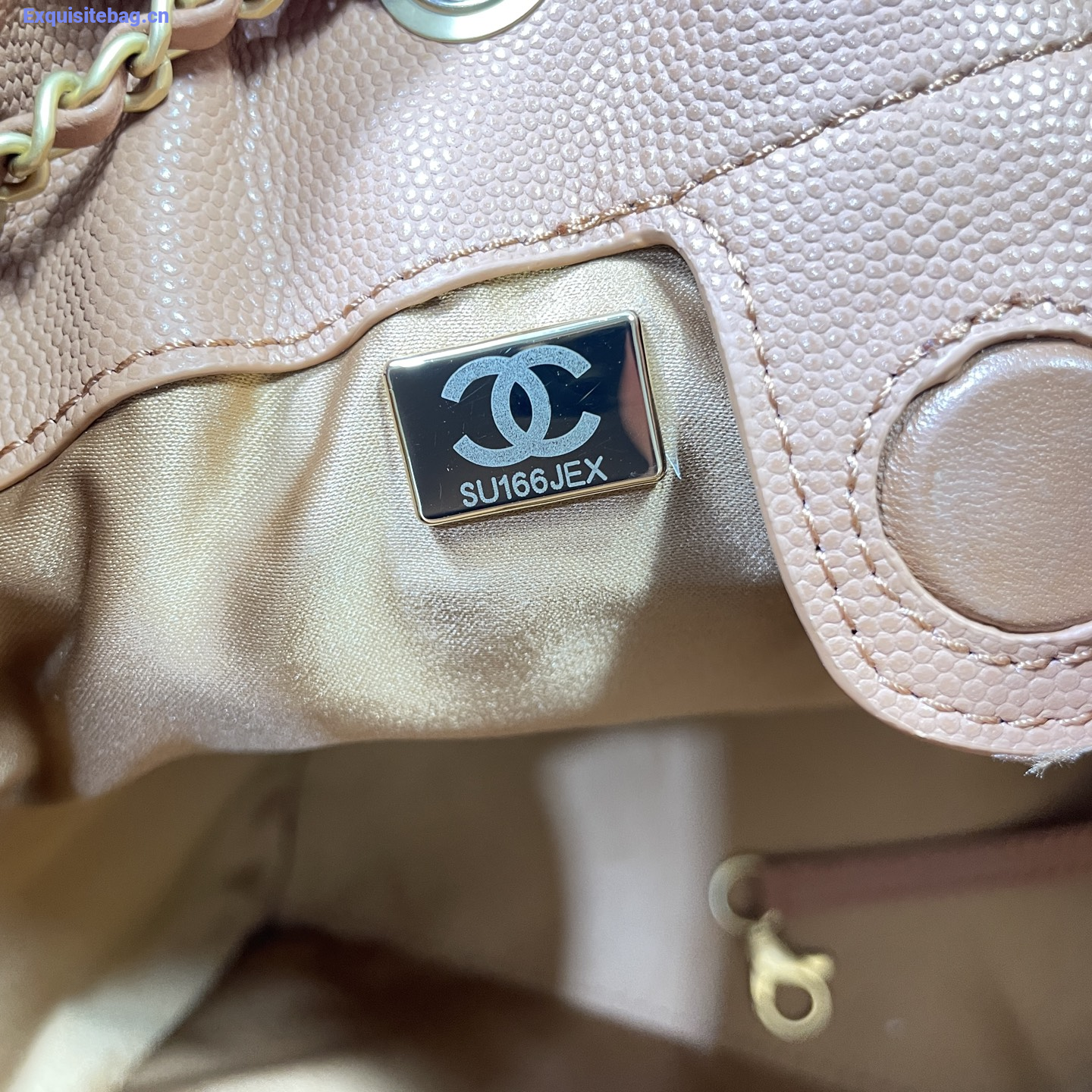 Chanel 25 Brown diamond patterned drawstring handbag