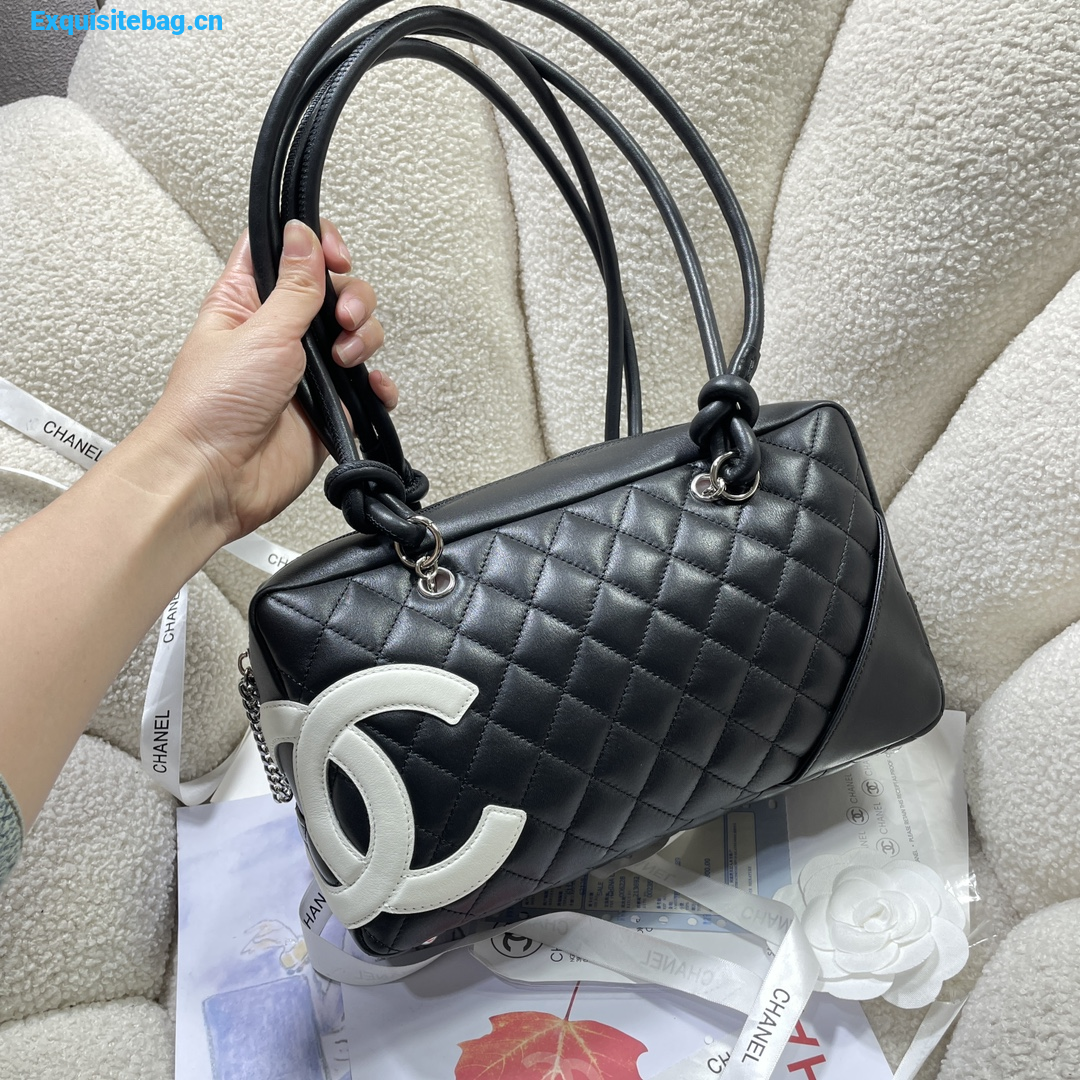 Chanel Cambon series bowling bag Black