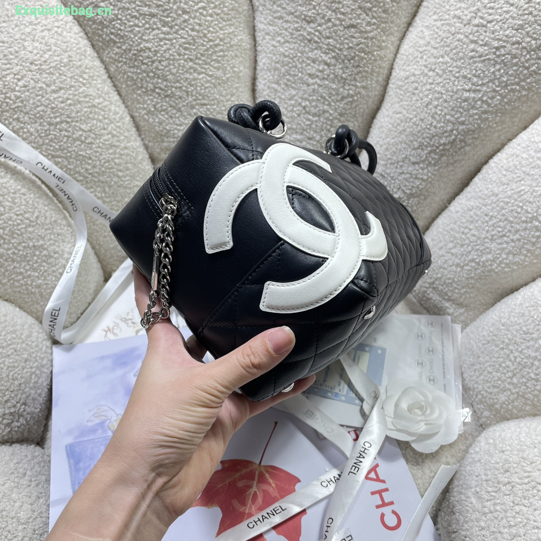 Chanel Cambon series bowling bag Black