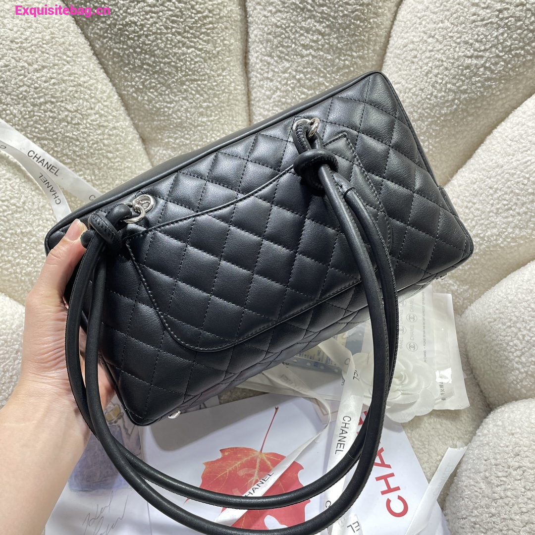 Chanel Cambon series bowling bag Black