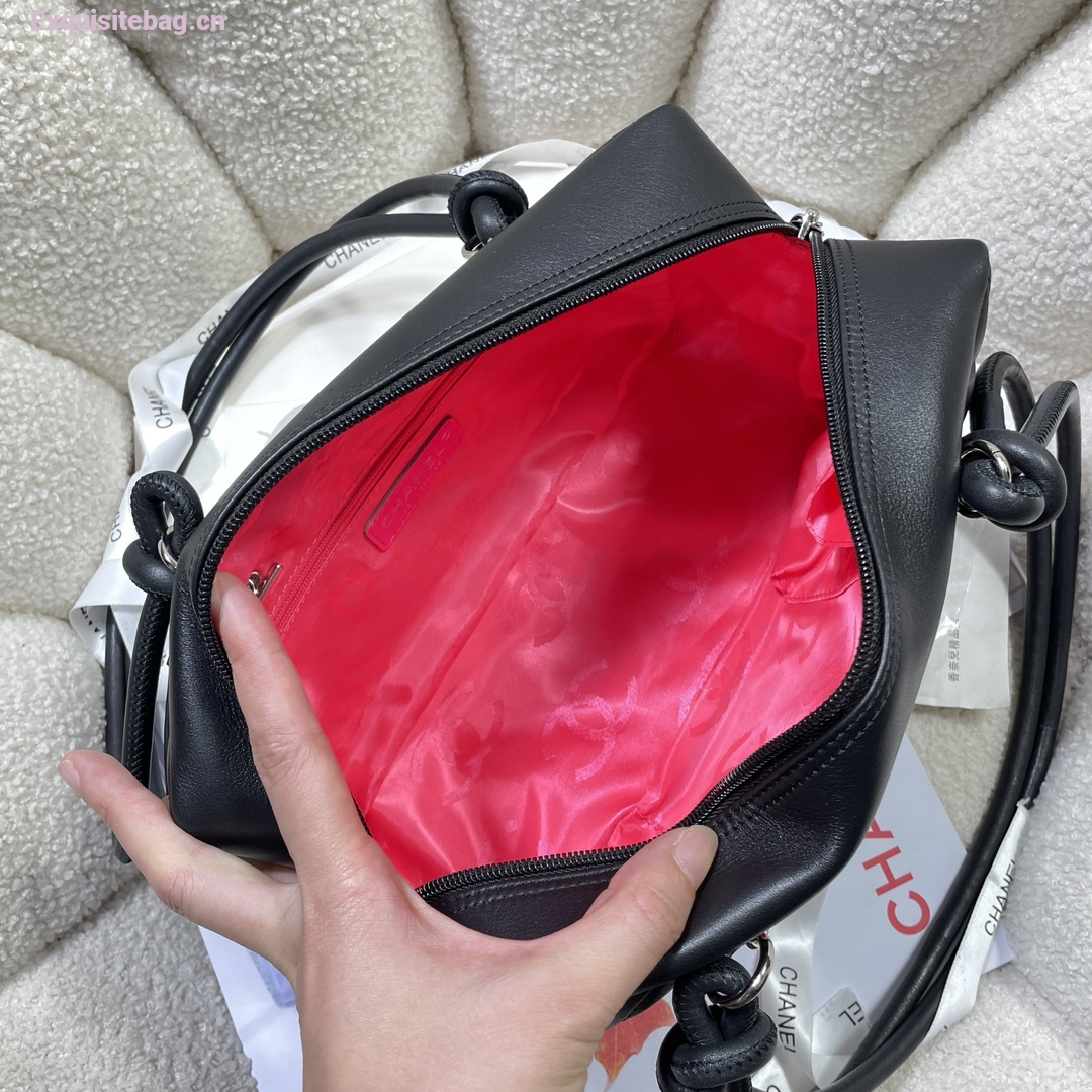 Chanel Cambon series bowling bag Black