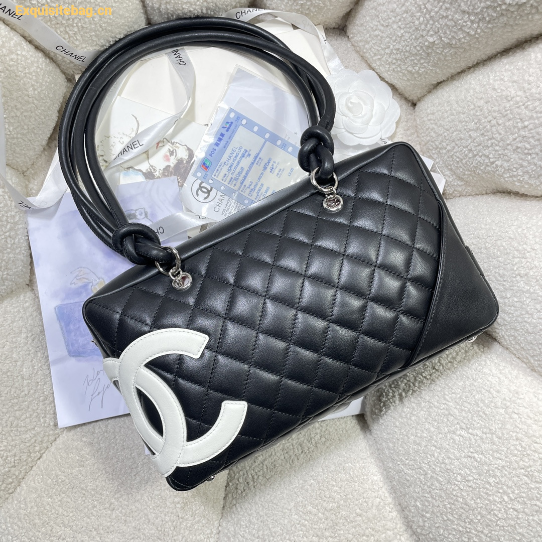 Chanel Cambon series bowling bag Black