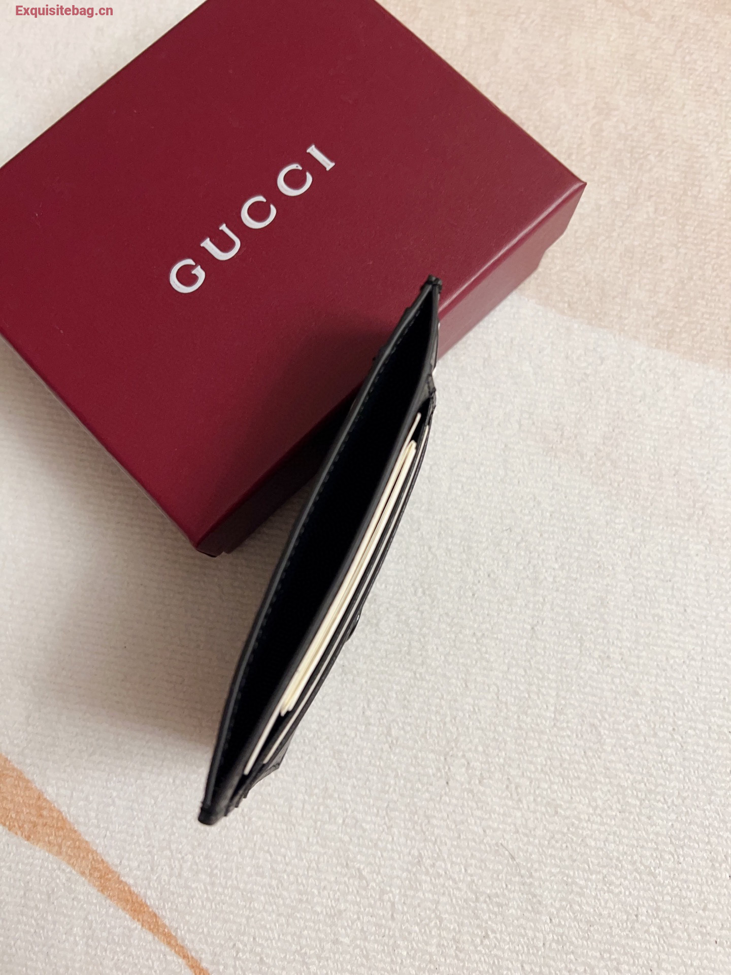 Gucci GG Marmont black leather cardholder