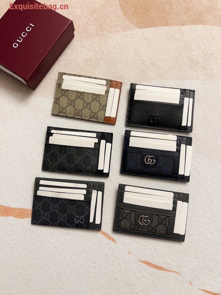 Gucci GG Marmont black leather cardholder
