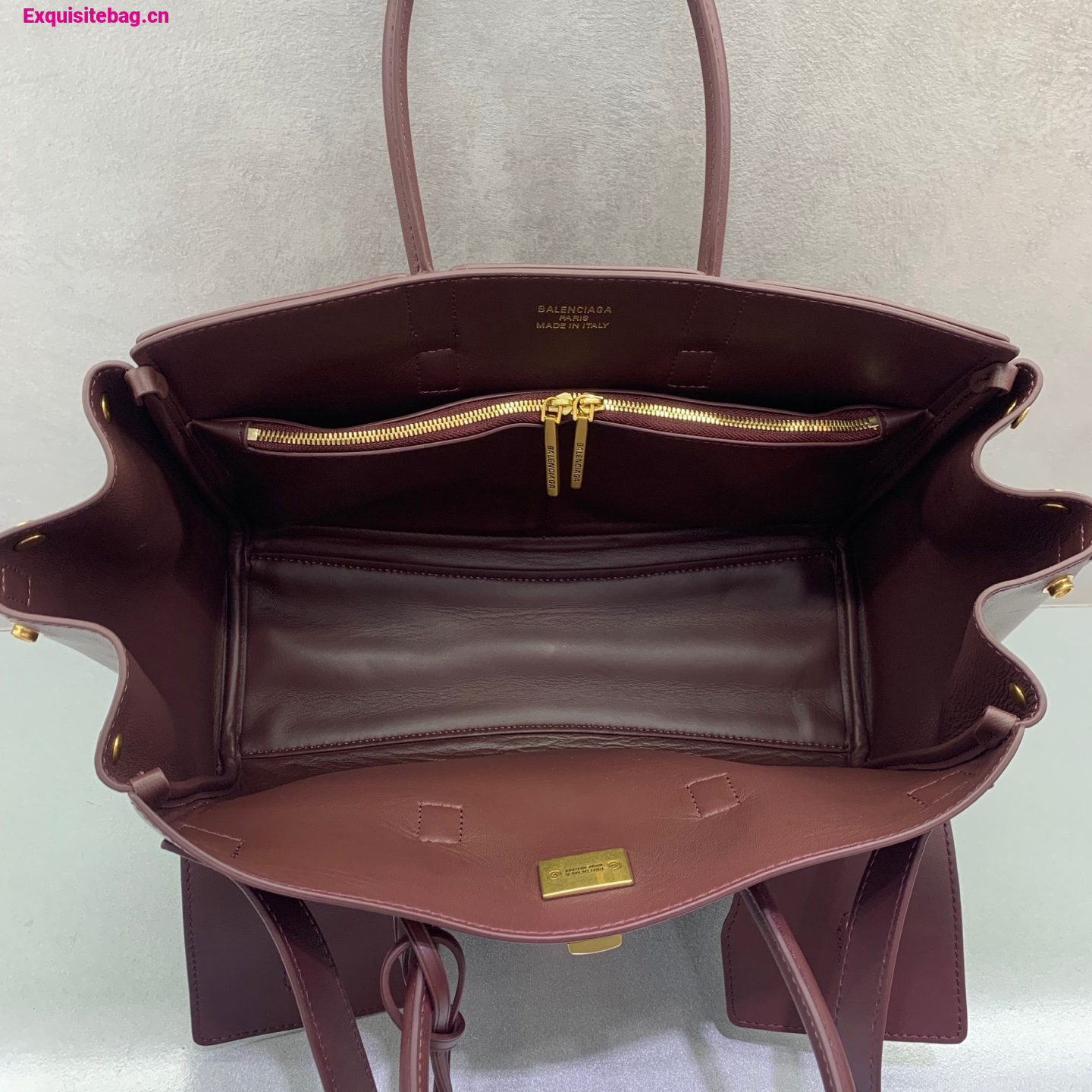 Balenciaga black medium Bel Air Carry All calfskin handbag