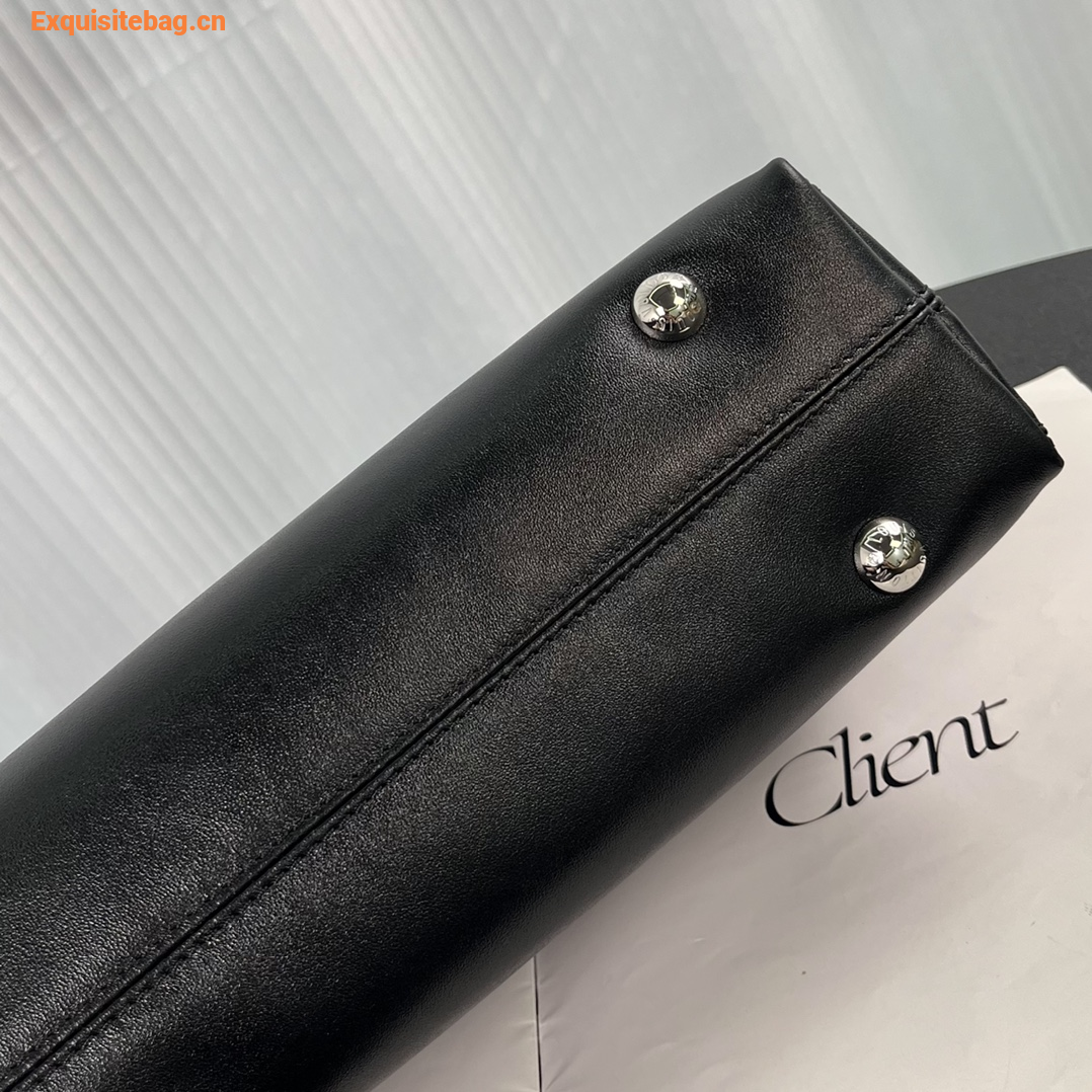Louis Vuitton black leather shoulder bag