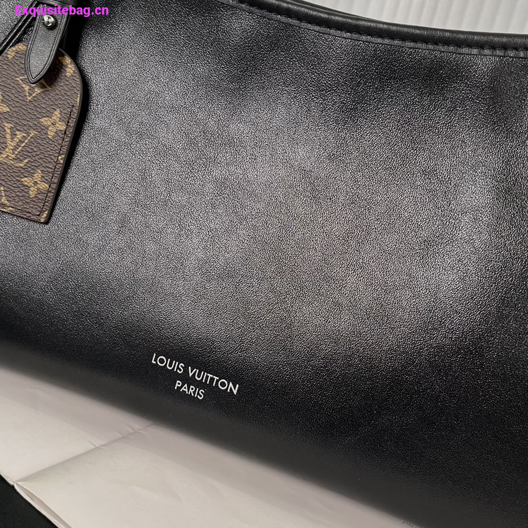 Louis Vuitton black leather shoulder bag
