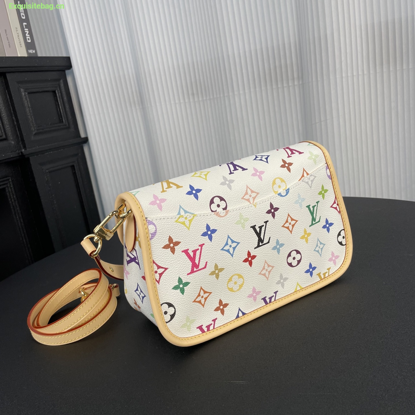 Louis Vuitton x Murakami collaboration white monogram Diana bag