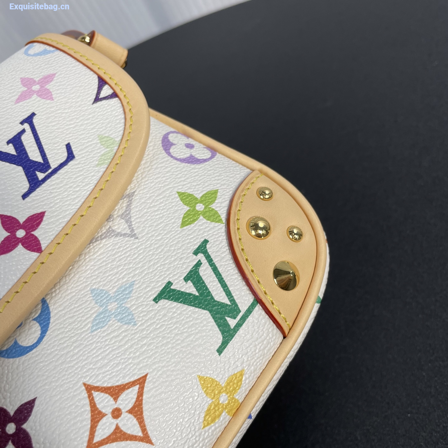 Louis Vuitton x Murakami collaboration white monogram Diana bag