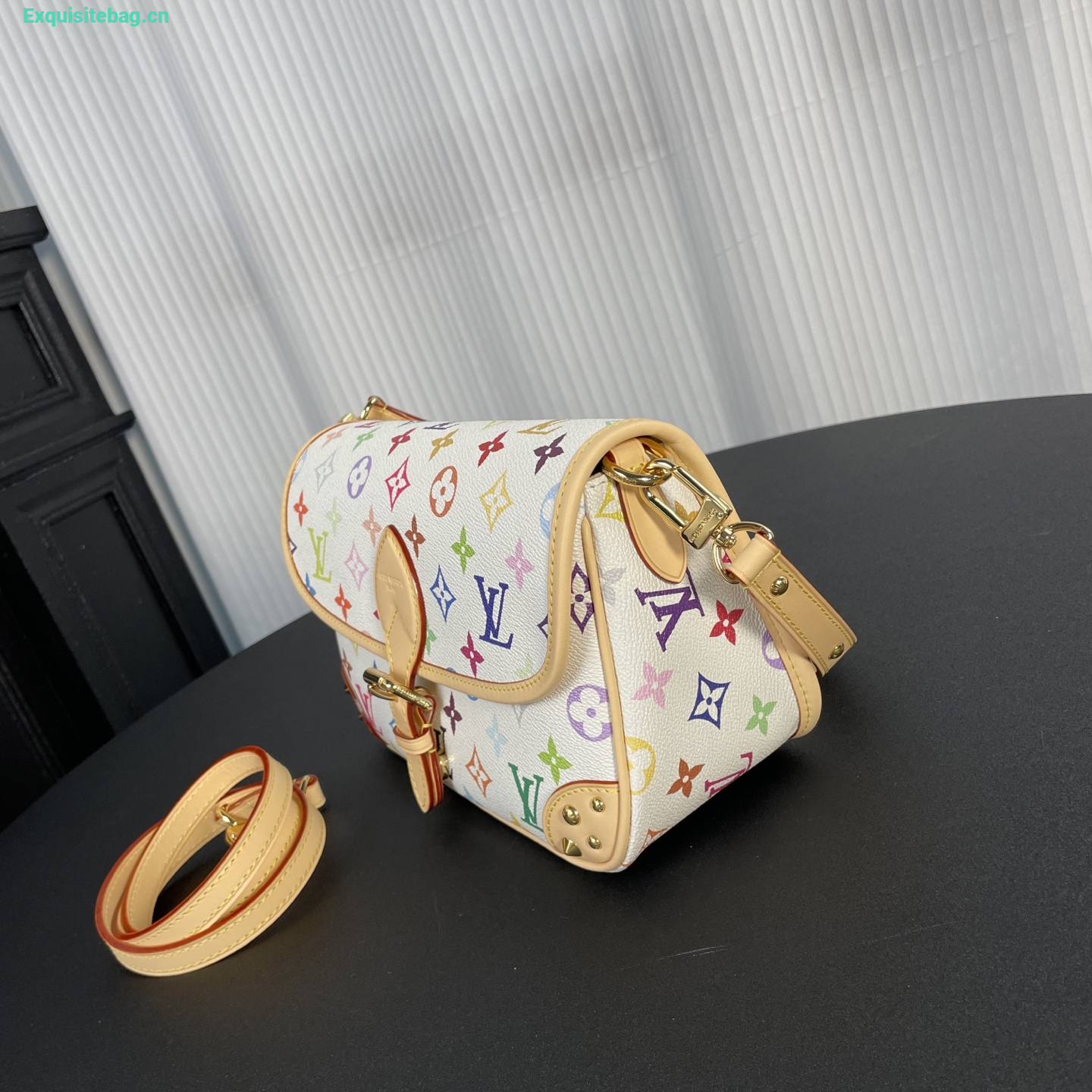 Louis Vuitton x Murakami collaboration white monogram Diana bag