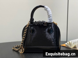 Louis Vuitton Alma Mini LV&I CUSTOMIZABLE K00015 black