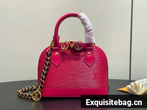 Louis Vuitton Alma Mini LV&I CUSTOMIZABLE K00015 rose