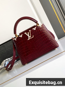 Louis Vuitton Capucines Crocodile pattern BB M86154 burgundy