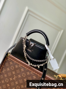 Louis Vuitton Capucines East-West Mini M25473 black