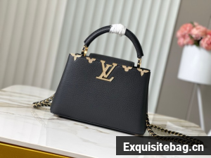 Louis Vuitton Capucines MM M23331 black&Crystal