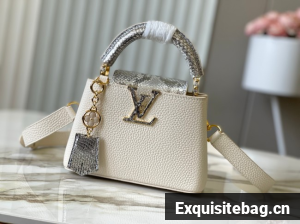 Louis Vuitton Capucines Mini M89369 Cream&gold Snake skin