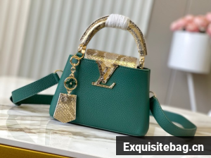 Louis Vuitton Capucines Mini M89369 Green&gold Snake skin
