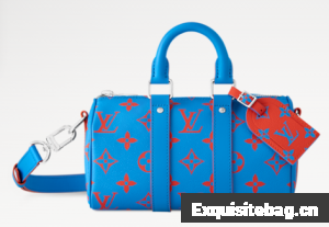 Louis Vuitton Keepall Bandouliere 25 M14989 Blu&Red