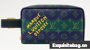 Louis Vuitton Locker Dopp Kit M25902 Blue Stripes