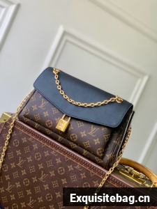 Louis Vuitton Monogram Canvas Shoulder Bag M27067 black